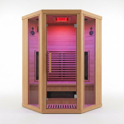 Infrared Sauna Built for Home Recovery, 2180W Heating, 7-Color LED, Red Light Therapy, Dual Bluetooth Speakers