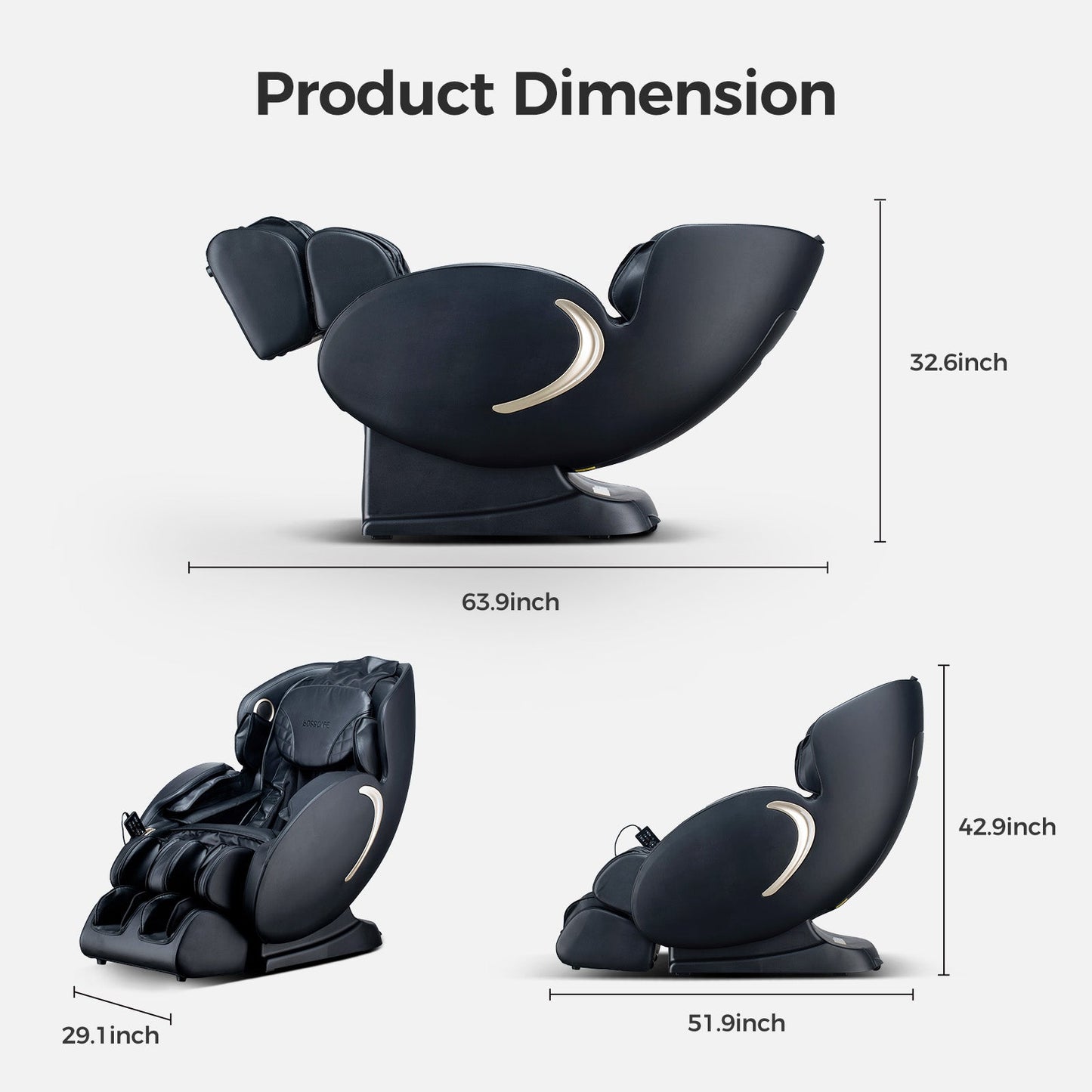 BOSSCARE 3D Zero Gravity Massage Chair