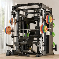 Smith Machine Set Built for Professional Training, All-in-One Design, Durable Steel Frame, Multi-Functional