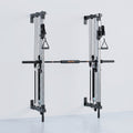 Wall-Mounted Smith Machine Built for Complete Home Workouts, Folding Design, 370 lb Resistance, Multi-User