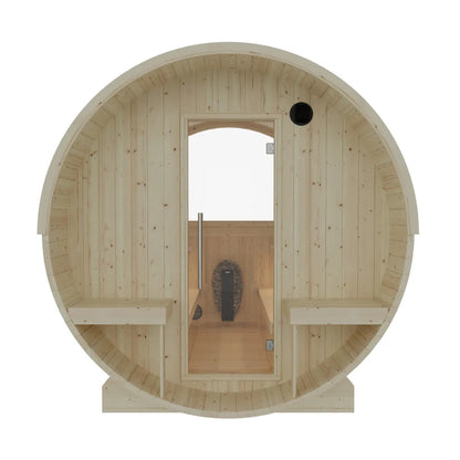 Helsinki Finnish Barrel Sauna with Terrace and WiFi Heater - Finnish Sauna Builders