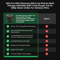 Pro Elite Recovery 90Cm Ice Pod Ice Bath Therapy Inflatable DWF Cold Plunge Tub for 03Hp Water Chiller for Athletes — Comparison