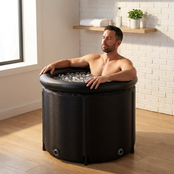 Cold Plunge Tub Designed for Athletic Recovery, 90cm Inflatable Pod, DWF Construction, 0.3HP Chiller Ready