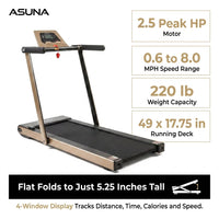 Space Saving Commercial Treadmill, Slim Motorized  W/ Speakers — Results & Stats