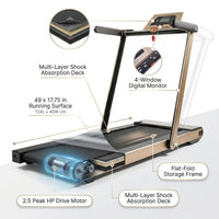 Space Saving Commercial Treadmill, Slim Motorized  W/ Speakers — How It Works
