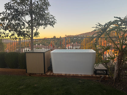 RevX Acrylic X Tub Cold Plunge + LUX High Performance Chiller and Filtration System