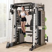 Smith Machine Set Built for Professional Training, All-in-One Design, Durable Steel Frame, Multi-Functional