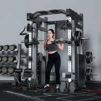 Smith Machine Cable Crossover Built for Full-Body Training, Durable Metal Construction, Multifunction Design